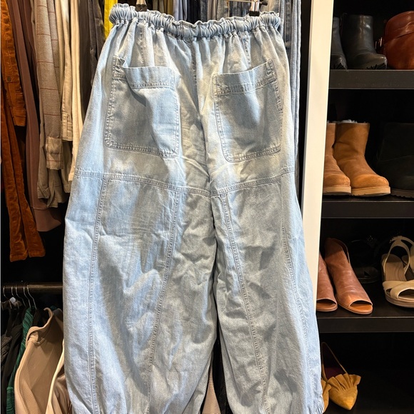 Free People Sky Blue Drawstring Pants - Picture 2 of 11